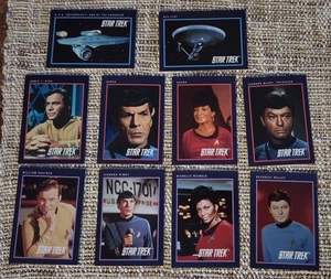 Star Trek 25th Anniv Trading Cards 1991 Kirk, Spock, Uhura, Bones Enterprise Lot - Bild 1 von 8