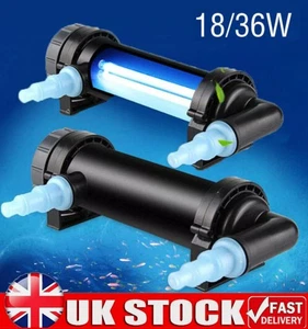 Aquarium Fish 18W/36W Tank Pond UV Steriliser Light Water Clean Lamp Submersible - Picture 1 of 15