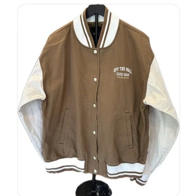 Vans NWOT Music Lovers Club Varsity Jacket Brown Unisex XL - Image 1 of 4