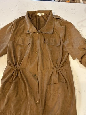 Chaqueta Umgee Ligera Damas XL Marrón Gamuza Nueva Sin Etiquetas Elegante Informal Foto 1 de 4