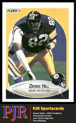 Derek Hill 1990 Fleer #142 Pittsburgh Steelers Rookie - Image 1 of 2