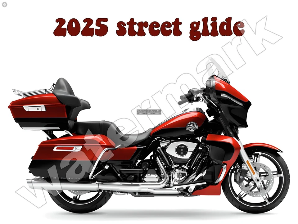 2025 Street  Glide Red Metal Sign 9" x 12" or 12" x 16" - Image 1 of 1