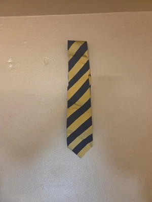 Corbata vintage Arthur & Fox Paris a rayas dorada y azul para hombre TODA SEDA USADA EN EXCELENTE ESTADO Foto 1 de 4