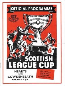 COPA HEART OF MIDLOTHIAN V COWDENBEATH LIGA ESCOCESA SEMIFINAL 7 DE OCTUBRE DE 1959 - Imagen 1 de 1