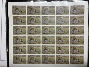 #AR-1p, $5.50 Mallards, 1981 Arkansas Duck Stamp, Imperforate Booklet Pane of 30 - Picture 1 of 10