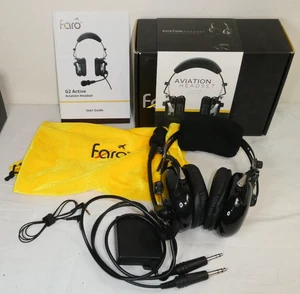 Faro G2 Reducción Activa de Ruido ANR Aviación Helicóptero Piloto Auriculares MP3 como nuevos - Imagen 1 de 9