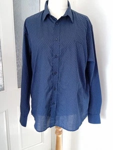 PIERRE CARDIN MENS NAVY BLUE LONG SLEEVED SHIRT 3XL REGULAR FIT - Picture 1 of 11