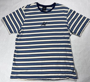 Camisa HUF Para Hombres XL Rayas Manga Corta Patín Ropa de Calle Camiseta Bordada - Imagen 1 de 12