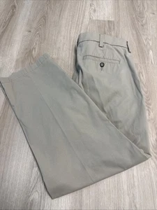Croft & Barrow khaki beige klassische Passform Stretch plissiert Anzughose Herren 32 x 30 - Bild 1 von 9