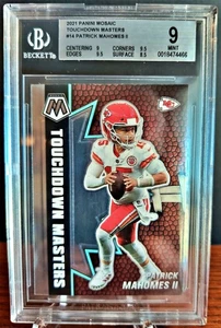 PATRICK MAHOMES 2021 PANINI MOSAIC TOUCHDOWN MASTERS #14 (GRADED 9 MINT) CHIEFS - Picture 1 of 2