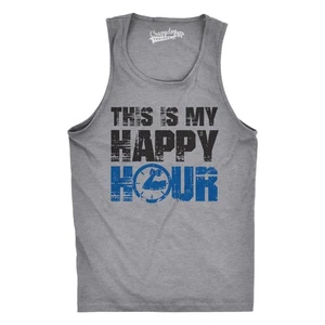 Camiseta sin mangas This Is My Happy Hour divertida fitness entrenamiento beber - Imagen 1 de 8