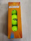 Pack Of 3 Top Flite Bomb Neon Green Golf Balls WLD World Long Drive Logo