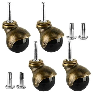 Ruedas giratorias de bolas de 2" de 4 piezas ruedas para muebles de colección con enchufe de 5/16" x 1-1/2" - Imagen 1 de 9