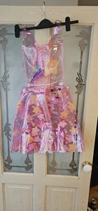 Dolls Kill Care Bear Pinafold/ Overall PVC Dress UK Small/8 - Picture 1 of 8