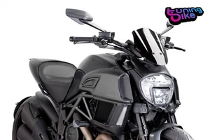 PUIG SAUT DE VENT NAKED N.G. SPORT REGLABLE POUR DUCATI DIAVEL 2014 NOIRE - Photo 1/1