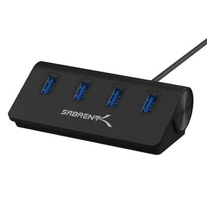 SABRENT 4-Port USB 3.0 Hub Unibody Aluminum Data Hub with 2.5ft (HB-MC3B) - Picture 1 of 10