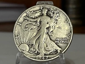 1942-D-DENVER Mint Silver Walking Liberty Half NICE CIRCULATED COND #10-88 - Picture 1 of 2