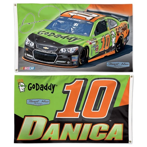 Danica Patrick 2015 Wincraft #10 Go Daddy 3x5 2 Sided Flag FREE SHIP Cover