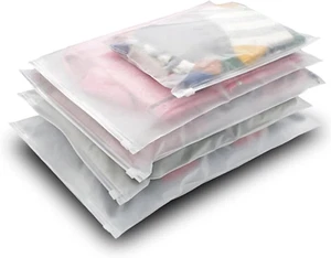 30-Pack Small White Plastic Storage Bags - Picture 1 of 8