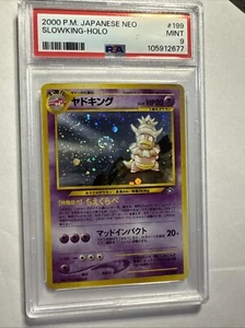 Pokémon Giapponese 2000 TCG Slowking Neo Holo PSA 9 Swirl - Foto 1 di 2