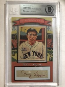 TONY LAZZERI HISTORIC AUTOGRAPHS HA ORIGINALS 1930s DIAMOND STARS AUTO ~SP~~4/5~