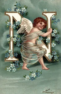 Angelo, Angel - Alfabeto Lettera "N" - Alphabet Letter "N" - Rilievo - A044 - Imagen 1 de 2
