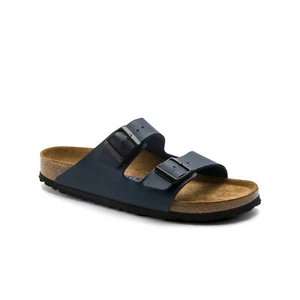 Birkenstock Arizona Soft Footbed Birko-Flor (Blue) Men's Sandals 0051061 - Picture 1 of 3