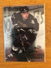 99/00 ITG Millennium Signature Series Shawn Chambers autograph Dallas Stars