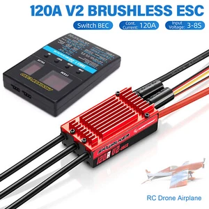 HOBBYWING Skywalker 120A V2 Brushless ESC 8.4V/30A Switch BEC For RC Airplane - Picture 1 of 14
