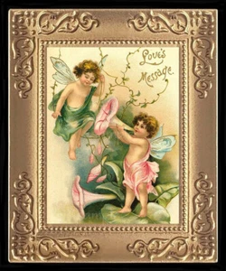 Vintage Cherubs Miniatur Puppenhaus Kunst Bild 8630 - Bild 1 von 1
