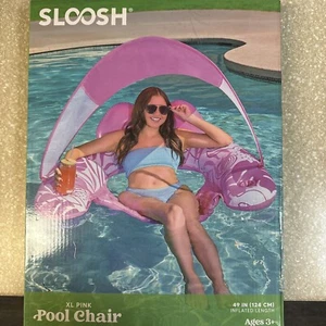 Sloosh Pool Floats Canopy Adult, XL Pool Lounge Chairs with Cup Holders Summer - Picture 1 of 7