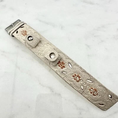 Сменный ремешок для часов женский Fossil бежевый кожаный ремешок 28 мм для JR-8363 - Изображение 1 из 4