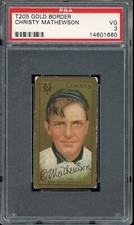 1911 T205 Gold Border Baseball Christy Mathewson PSA 3