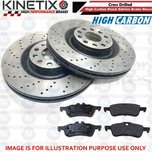 For Mini Cooper S R57 Rear Cross Drilled Performance Brake Discs Pads 259mm - Picture 1 of 2