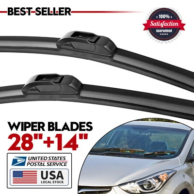 OEM Quality Windshield 28"&14" Wiper Blades U/J-HOOK For Kia Forte5 2014-2018 - Изображение 1 из 4
