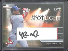 2006 Upper Deck Ovation Spotlight Signatures Autograph #SS-YM Yadier Molina