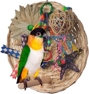 Busy Birdie Play Perch Bird Toy, Small/Medium Bird Size, 9.5" x 9.5" x 6" - Picture 1 of 8