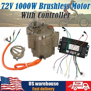 Motore e regolatore DC brushless 72V 1000W per dirt pit bike elettrica ATV buggy - Foto 1 di 21