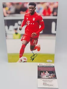 ALPHONSO DAVIES BAYERN MÜNCHEN SIGNIERT 8X10 FUSSBALL FOTO JSA STAR - Bild 1 von 3