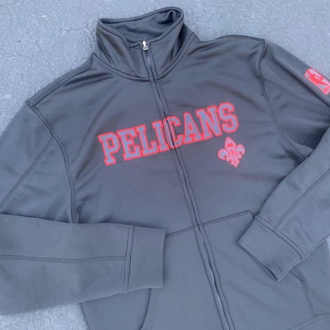 NBA New Orleans Pelicans Basketball Warmup Track Jacket Coat Size M Cover
