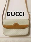 Vintage Gucci Shoulder Bag White 26 x 16 x 5 cm Genuine Leather PVC Serial NO 0