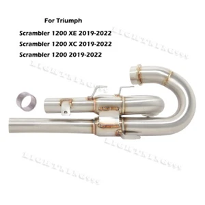 Tubo de cabezal de escape deslizable para Triumph Scrambler 1200 1200XE 1200XC 2019-2023 - Imagen 1 de 8