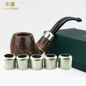 10 piezas anillo de decoración de pipas hágalo usted mismo anillo de plata para fumar tabaco pipa aro de metal - Imagen 1 de 5
