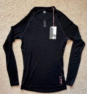 Rapha Men's 100% Merino Long Sleeve Base Layer Black Medium - NEW - Picture 1 of 5
