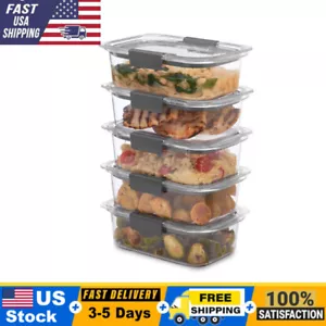 Food Storage Containers Leak-Proof BPA Free Crystal-Clear Plastic 3.2 Cup 5 Pack - Picture 1 of 5