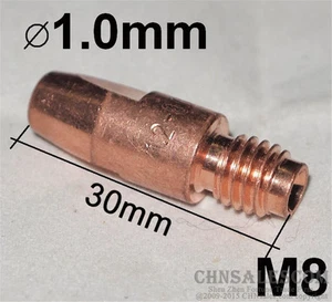 10 PCS MB 36KD 401D 501D 602 MIG/MAG Welding Gun Contact Tip 1.0x30 M8 140.0313 - Picture 1 of 2