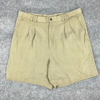 Шорты мужские Tori Richard 40 желтовато-коричневые хаки плиссированные для гольфа чино пляж гавайские тенсел - Изображение 1 из 4