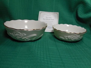 Set of 2 Lenox Rose Blossom Bowls 5 1/2" and 4 1/2" - Picture 1 of 8