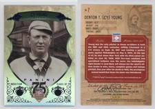 2014 Panini Hall of Fame Green Shield Blue /25 Cy Young #7 HOF Shield