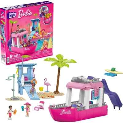 MEGA Barbie Dream Boat, brinquedo de construção para meninos e meninas 6 anos, inclui 317  - Imagem 1 de 4